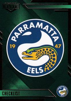 2020 NRL Elite - Mojo Emerald #ME082 Parramatta Eels Checklist Front